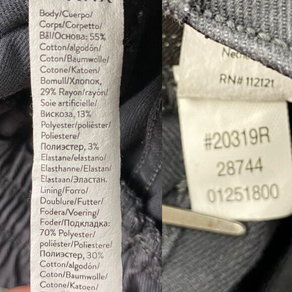 Spanx Stretch Twill Cargo Zipper Ankle Washed Black Pull-On Joggers  |  Size:  S - Picture 15 of 16